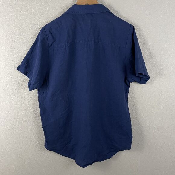 Navy Blue Women's Blouse - Picture 3 of 3